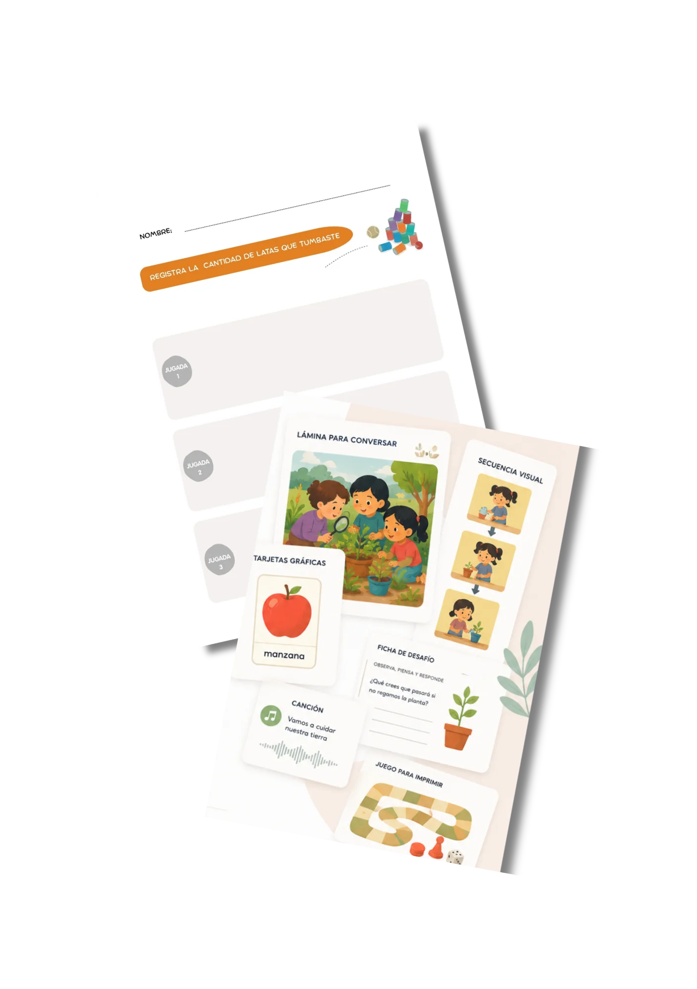 Recursos listos: fichas, tarjetas, láminas y juegos